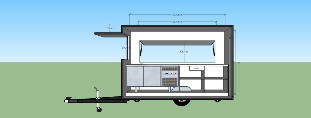 custom build fast food trailer design